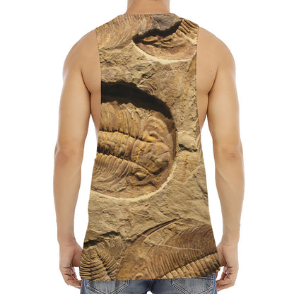 Trilobite Fossil Print Men's Muscle Tank Top