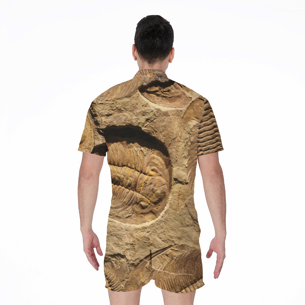 Trilobite Fossil Print Men's Rompers