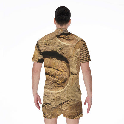 Trilobite Fossil Print Men's Rompers