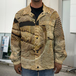Trilobite Fossil Print Men's Shirt Jacket