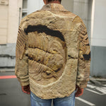 Trilobite Fossil Print Men's Shirt Jacket