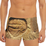 Trilobite Fossil Print Men's Short Boxer Briefs