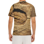 Trilobite Fossil Print Men's Short Sleeve Rash Guard