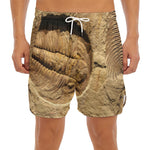 Trilobite Fossil Print Men's Split Running Shorts