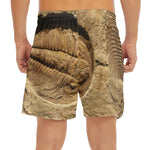 Trilobite Fossil Print Men's Split Running Shorts