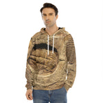 Trilobite Fossil Print Men's Velvet Pullover Hoodie