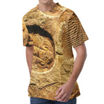Trilobite Fossil Print Men's Velvet T-Shirt