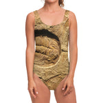 Trilobite Fossil Print One Piece Swimsuit