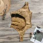 Trilobite Fossil Print One Shoulder Bodysuit