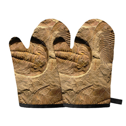 Trilobite Fossil Print Oven Mitts