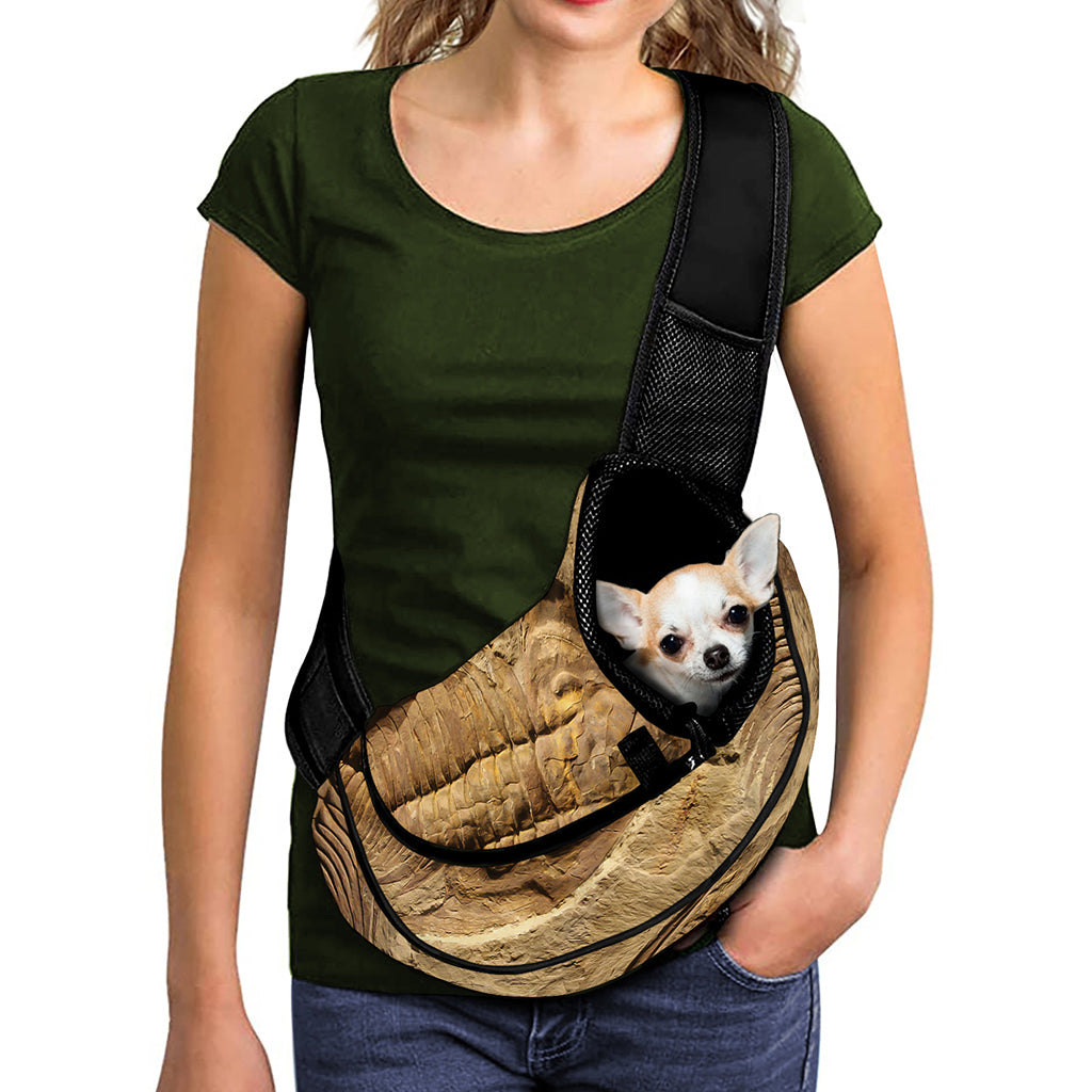 Trilobite Fossil Print Pet Sling Carrier