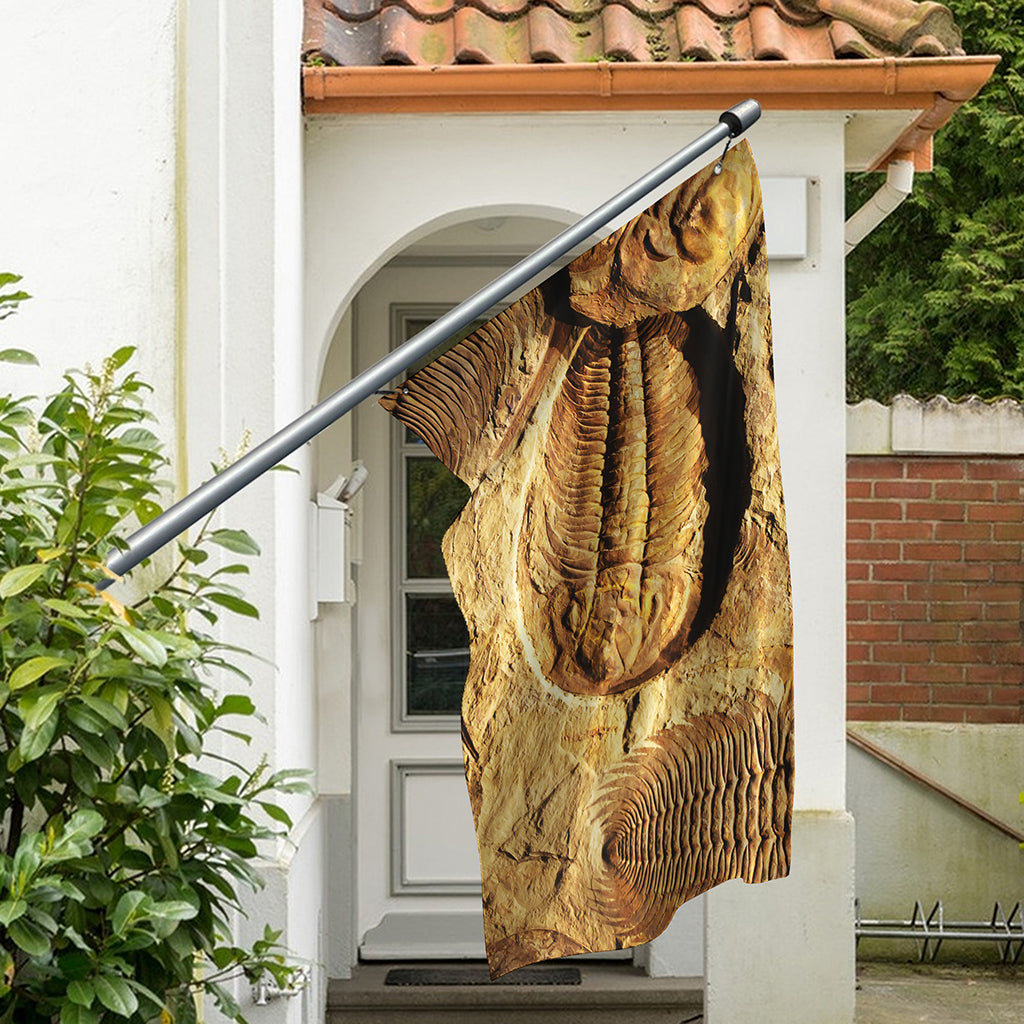 Trilobite Fossil Print Polyester Flag