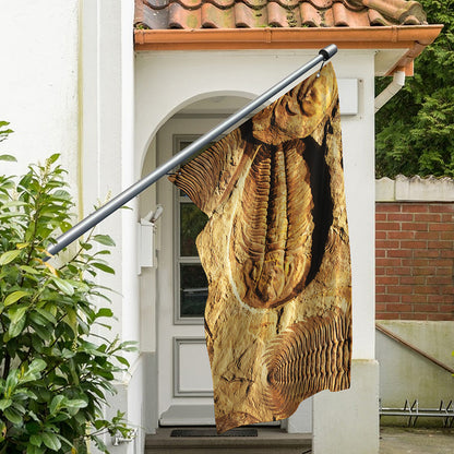 Trilobite Fossil Print Polyester Flag