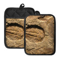 Trilobite Fossil Print Pot Holders With Pocket
