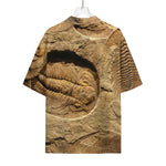 Trilobite Fossil Print Rayon Hawaiian Shirt