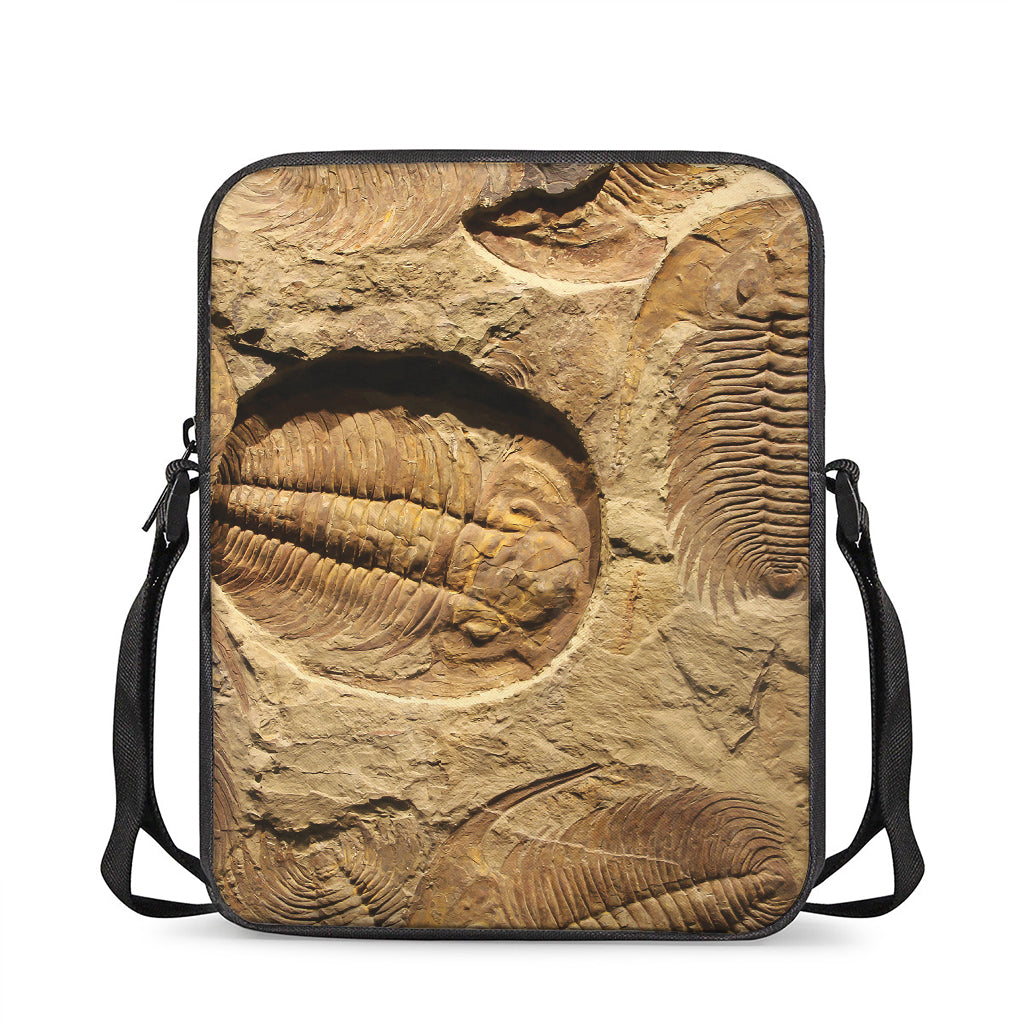 Trilobite Fossil Print Rectangular Crossbody Bag