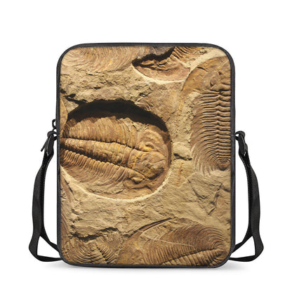 Trilobite Fossil Print Rectangular Crossbody Bag