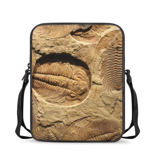 Trilobite Fossil Print Rectangular Crossbody Bag