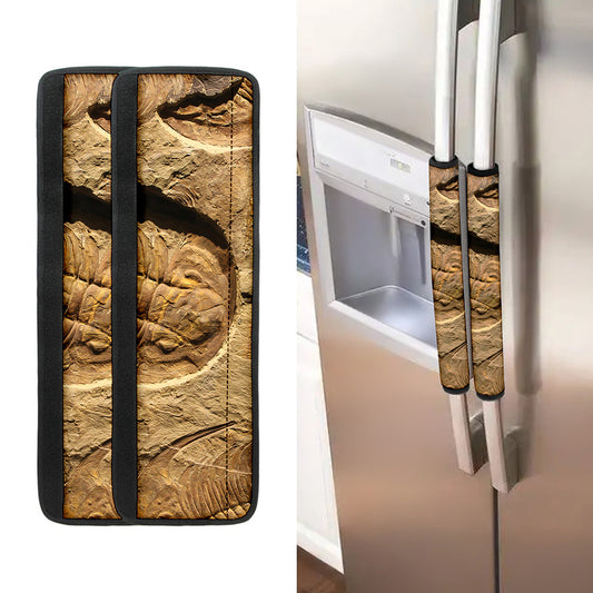 Trilobite Fossil Print Refrigerator Handle Covers