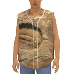 Trilobite Fossil Print Sleeveless Baseball Jersey