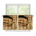 Trilobite Fossil Print Tier Curtains