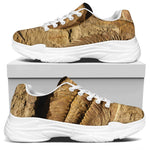 Trilobite Fossil Print White Chunky Shoes