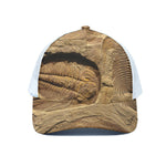 Trilobite Fossil Print White Mesh Trucker Cap