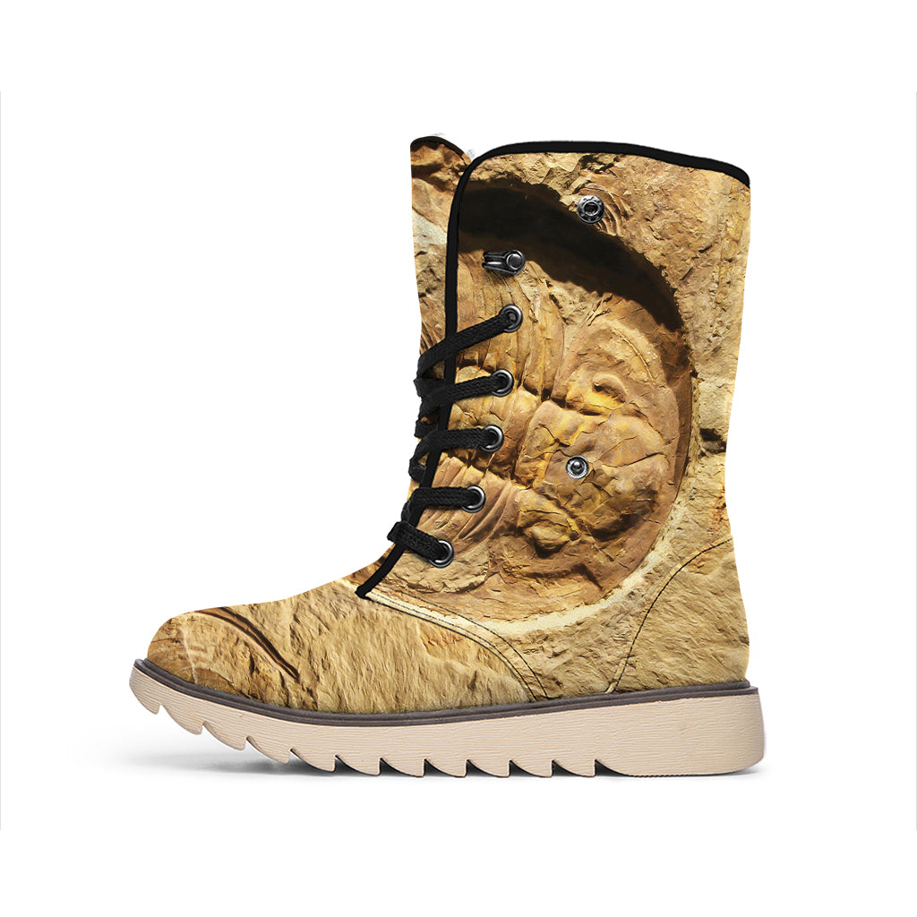 Trilobite Fossil Print Winter Boots