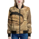 Trilobite Fossil Print Women's Bomber Jacket