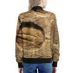 Trilobite Fossil Print Women's Bomber Jacket