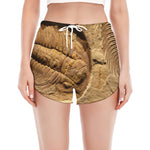 Trilobite Fossil Print Women's Split Running Shorts