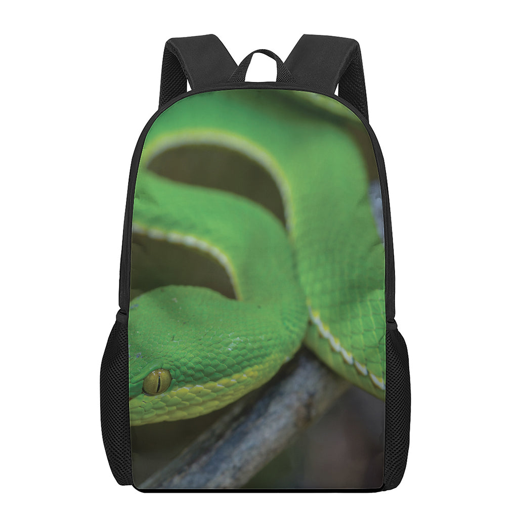Trimeresurus Albolabris Snake Print 17 Inch Backpack