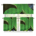 Trimeresurus Albolabris Snake Print 3 Piece Kitchen Curtains