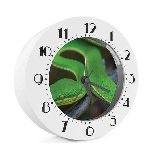 Trimeresurus Albolabris Snake Print Alarm Clock