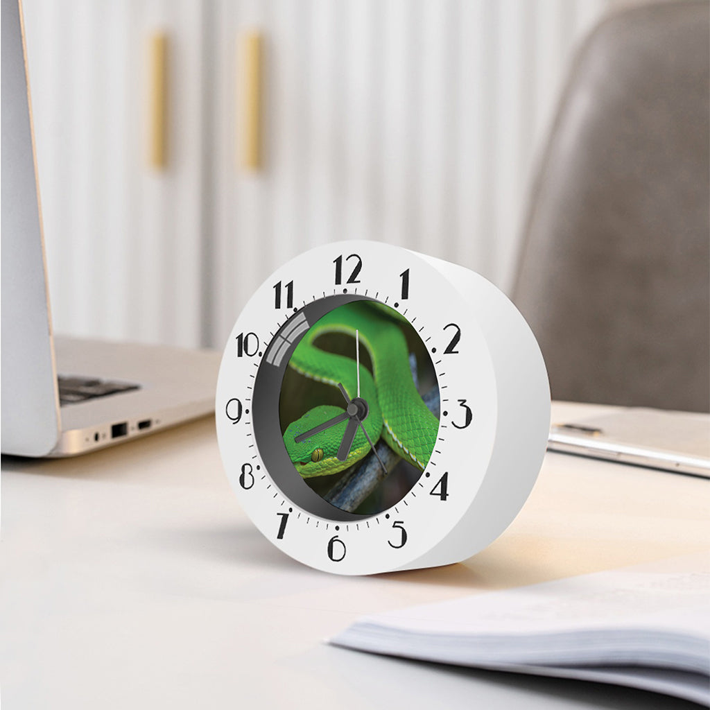 Trimeresurus Albolabris Snake Print Alarm Clock