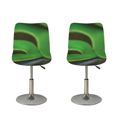 Trimeresurus Albolabris Snake Print Bar Stool Covers