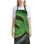 Trimeresurus Albolabris Snake Print Bib Apron With Pocket