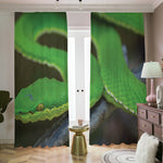 Trimeresurus Albolabris Snake Print Blackout Pencil Pleat Curtains