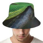 Trimeresurus Albolabris Snake Print Bucket Hat