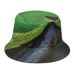 Trimeresurus Albolabris Snake Print Bucket Hat