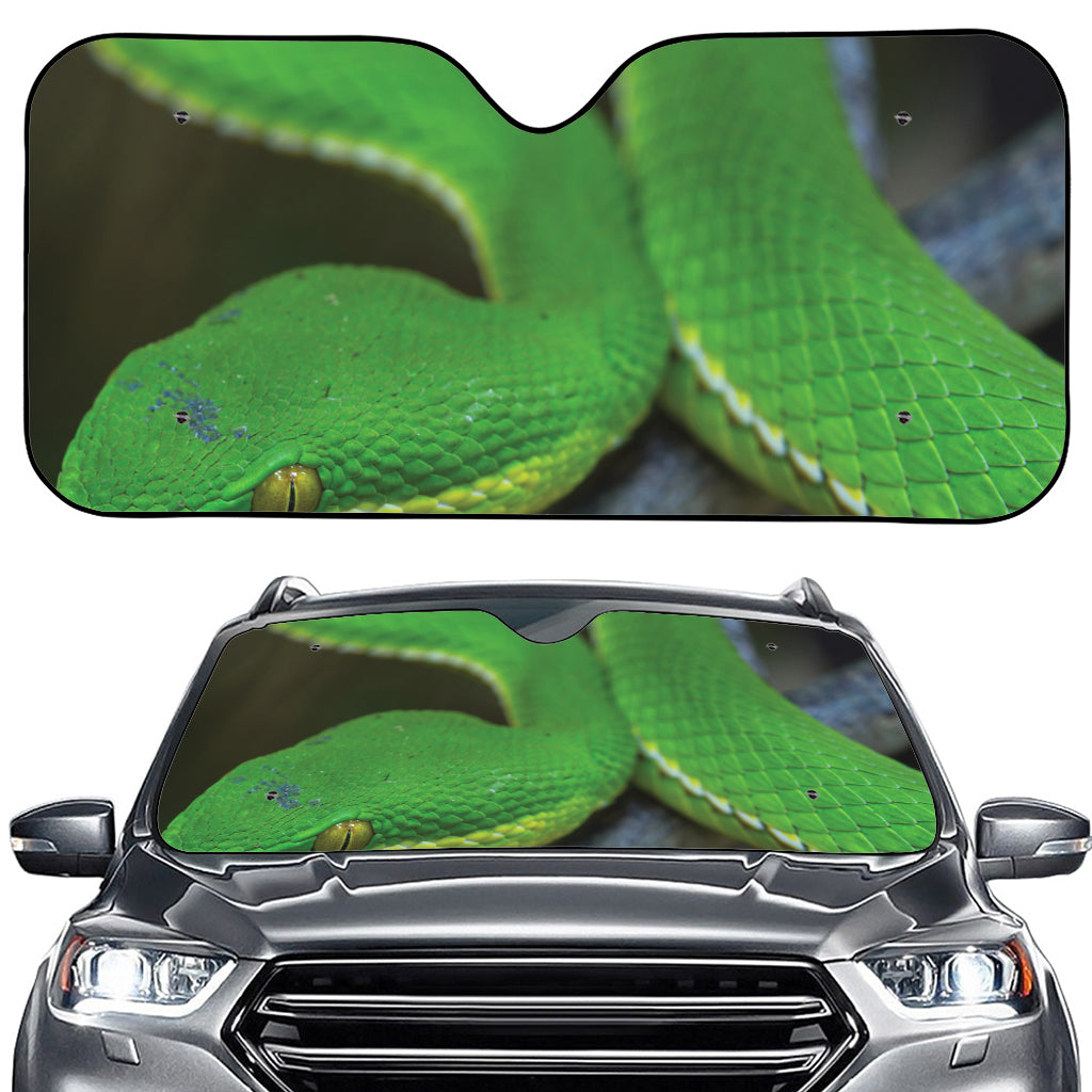 Trimeresurus Albolabris Snake Print Car Windshield Sun Shade