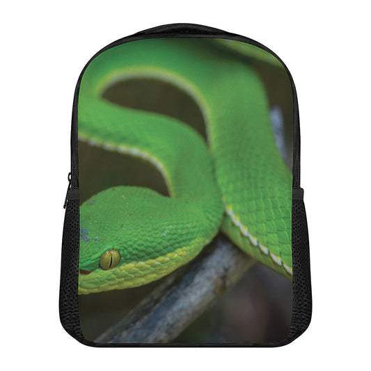 Trimeresurus Albolabris Snake Print Casual Backpack
