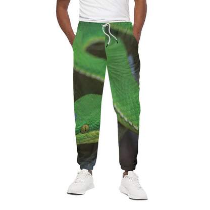 Trimeresurus Albolabris Snake Print Cotton Pants