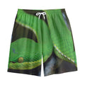 Trimeresurus Albolabris Snake Print Cotton Shorts