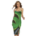 Trimeresurus Albolabris Snake Print Cross Back Cami Dress