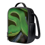 Trimeresurus Albolabris Snake Print Crossbody Lunch Bag