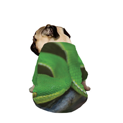 Trimeresurus Albolabris Snake Print Dog Zip Up Jacket