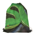 Trimeresurus Albolabris Snake Print Drawstring Bag