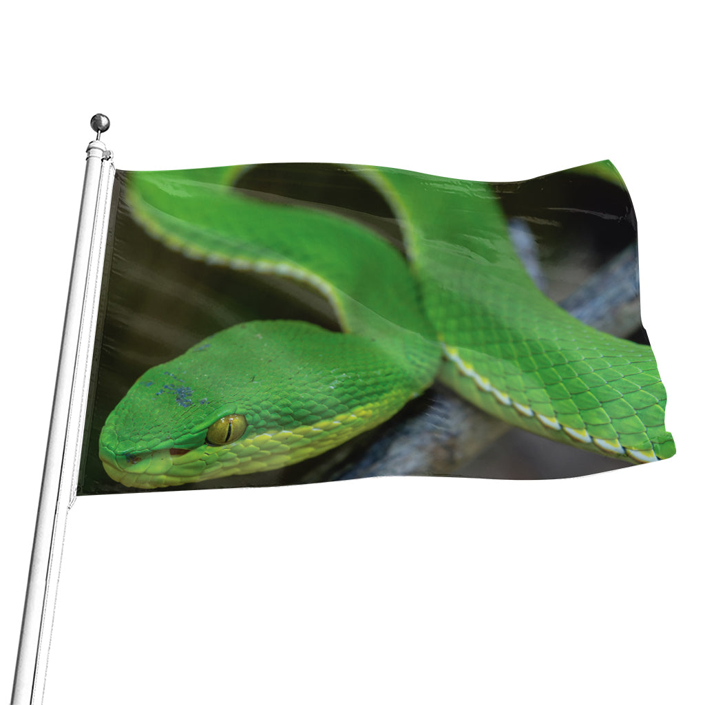 Trimeresurus Albolabris Snake Print Flag