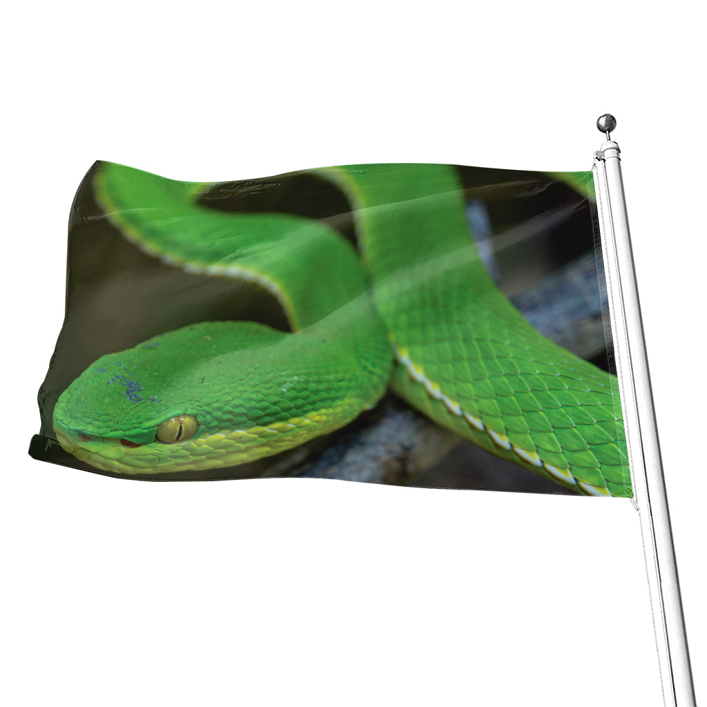 Trimeresurus Albolabris Snake Print Flag